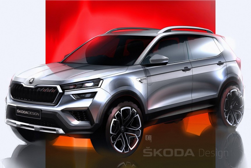 Паркетник Skoda Kushaq засвечен на скетчах Паркетник Skoda Kushaq засвечен на скетчах