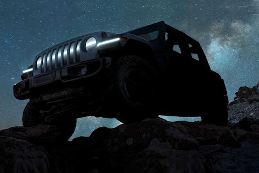 Электрический Jeep Wrangler показали на официальном тизере Электрический Jeep Wrangler показали на официальном тизере