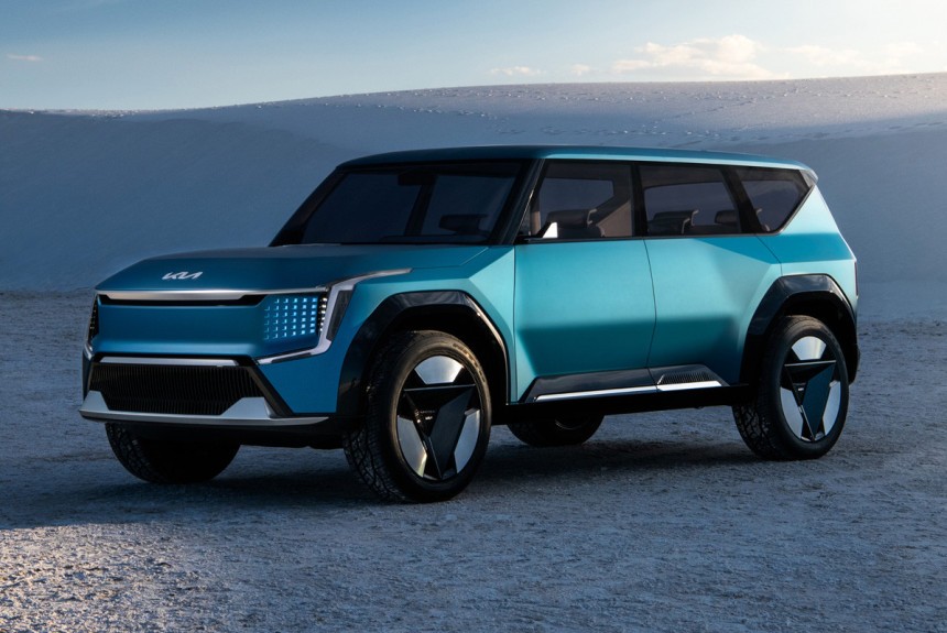 Кроссовер Kia EV9 показал, каким будет батарейный флагман Кроссовер Kia EV9 показал, каким будет батарейный флагман