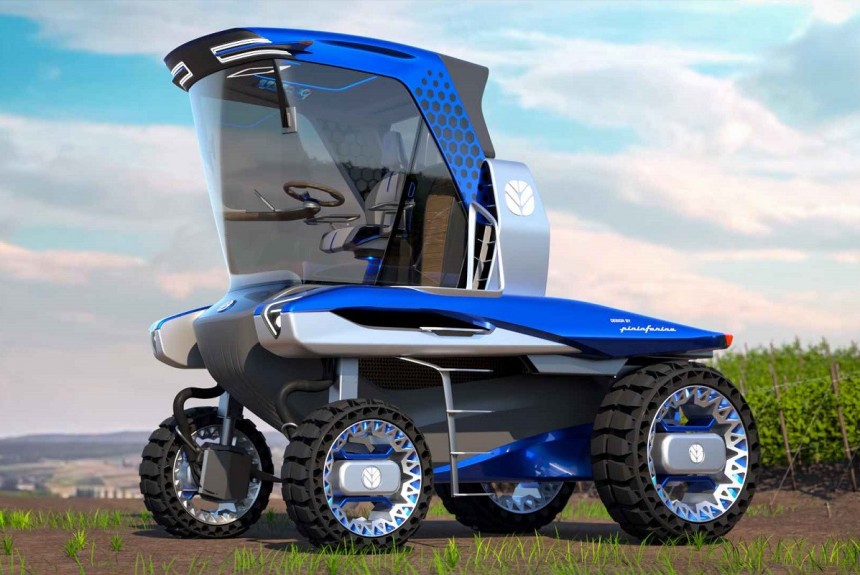 Pininfarina показала трактор для виноградников Шампани Pininfarina показала трактор для виноградников Шампани