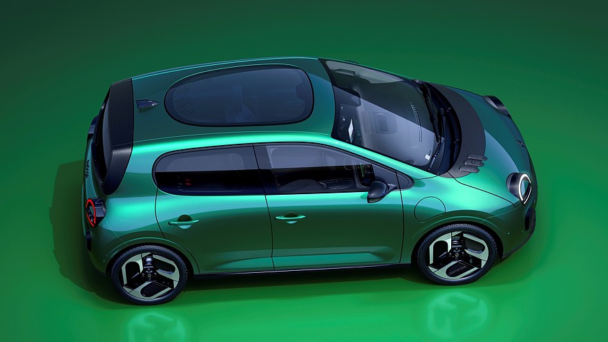 Новый Renault Twingo обрёл необычную панорамную крышу в форме картофелины